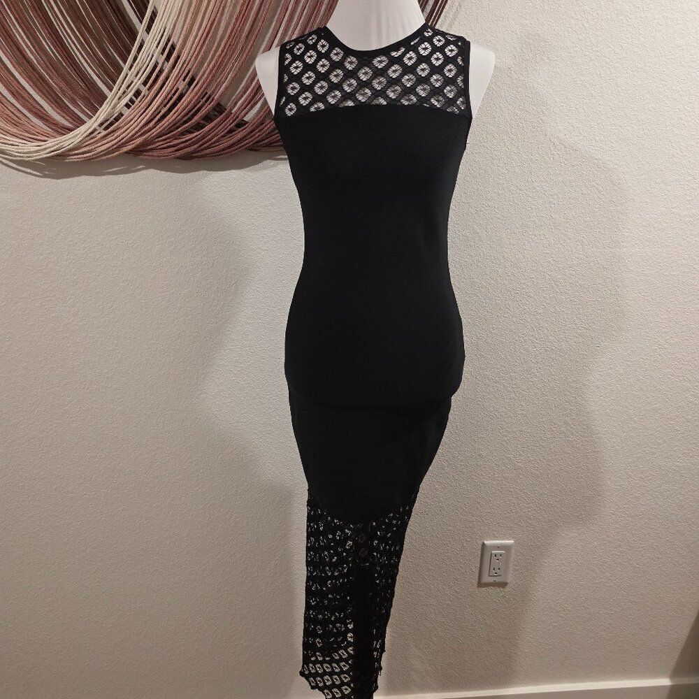 Herve Leger Lace Accent Dress Sz L
